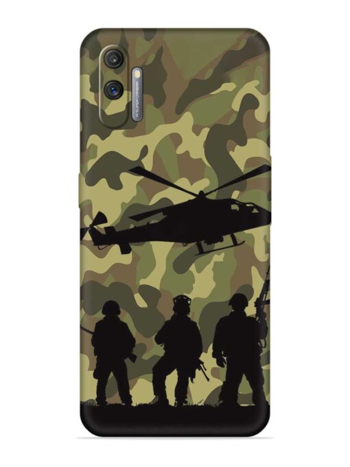 Army Heros Embossed Soft Silicone Case for Realme C3 Zapvi