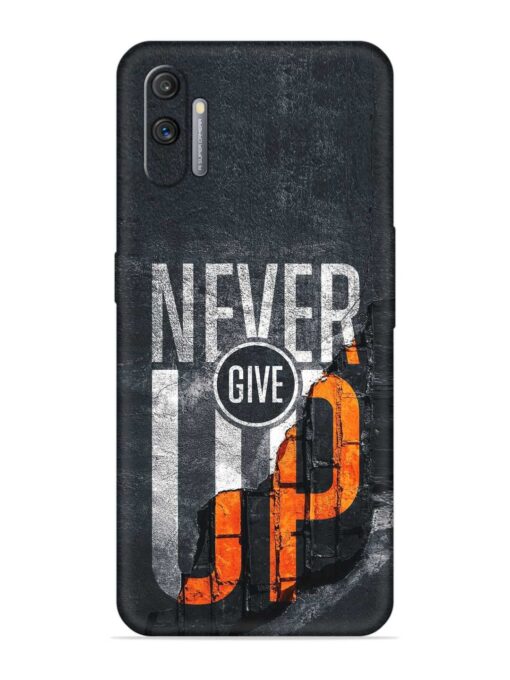 Never Give Up Embossed Soft Silicone Case for Realme C3 Zapvi