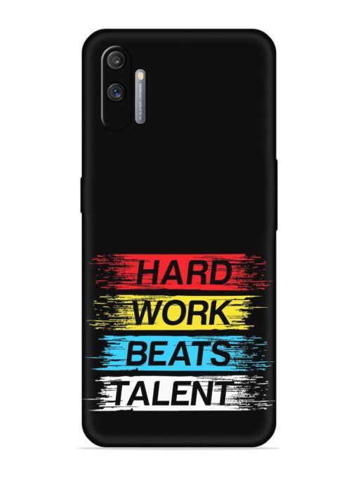 Hard Work Beats Embossed Soft Silicone Case for Realme C3 Zapvi