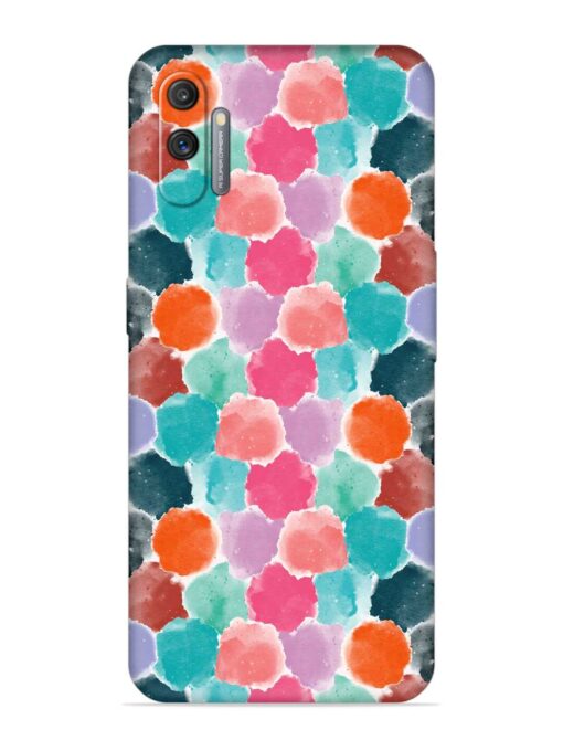 Colorful Seamless Pattern Embossed Soft Silicone Case for Realme C3 Zapvi