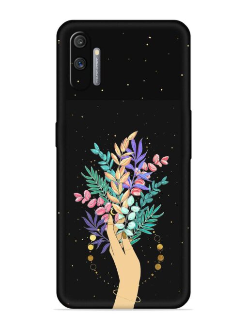 Flower On Hand Embossed Soft Silicone Case for Realme C3 Zapvi