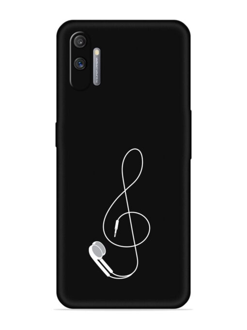 Music Earphone Vector Embossed Soft Silicone Case for Realme C3 Zapvi