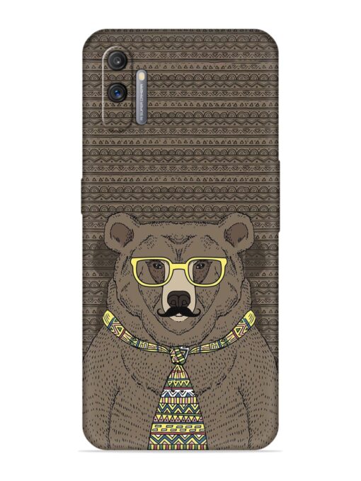 Grizzly Bear Embossed Soft Silicone Case for Realme C3 Zapvi