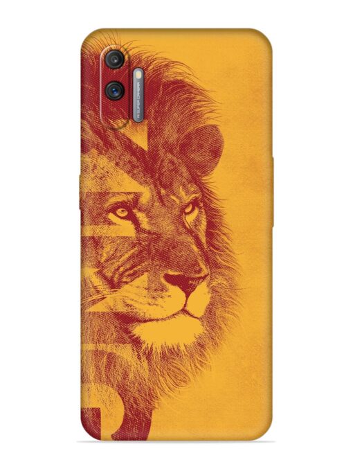 Gold Lion Crown Art Embossed Soft Silicone Case for Realme C3 Zapvi