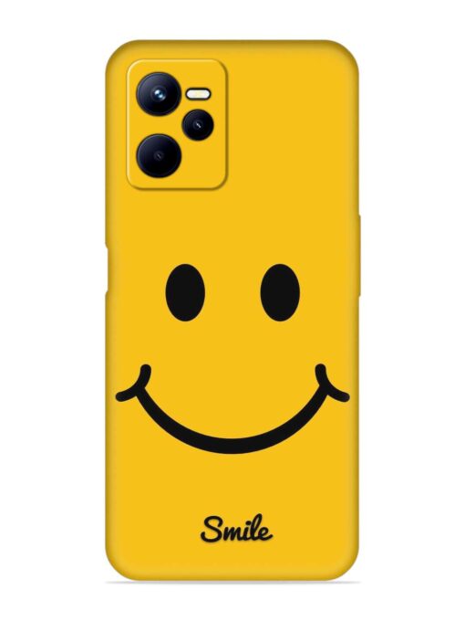 Yellow Smiley Embossed Soft Silicone Case for Realme C35 Zapvi