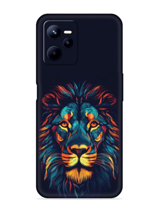 Colorful Lion Embossed Soft Silicone Case for Realme C35 Zapvi