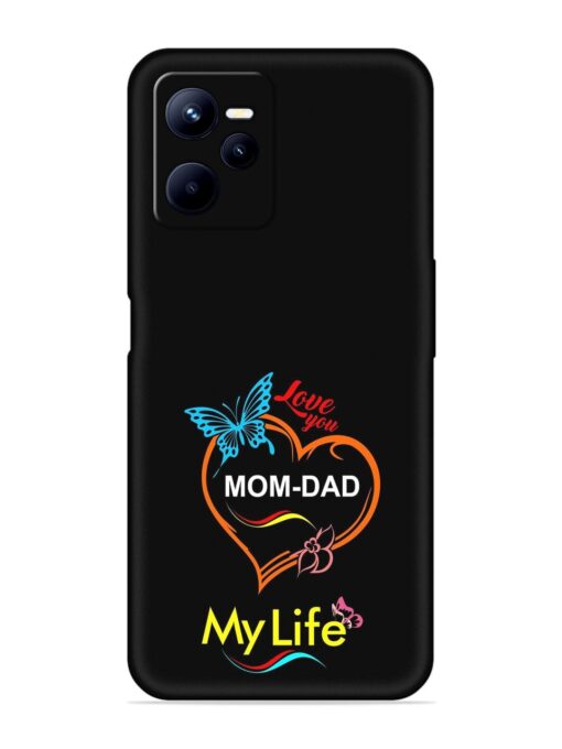 Love You Mom Dad Embossed Soft Silicone Case for Realme C35 Zapvi