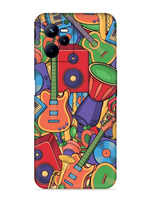 Colorful Music Art Embossed Soft Silicone Case for Realme C35 Zapvi