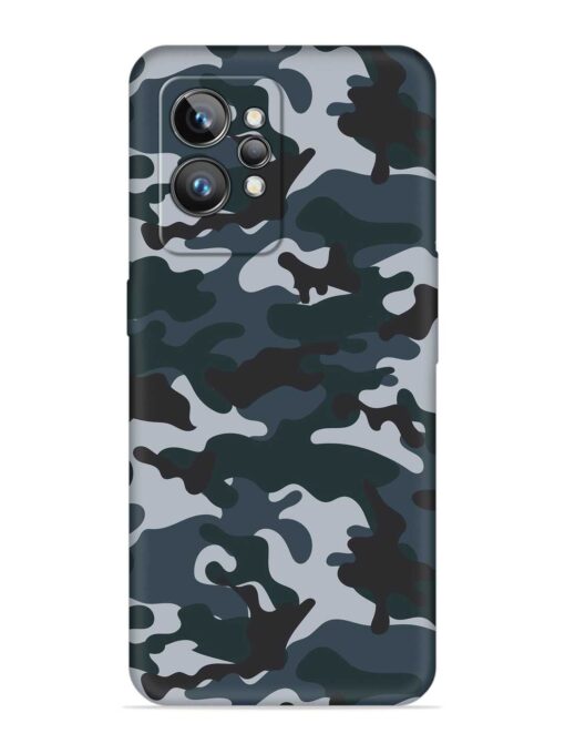 Dark Blue Army Military Art Embossed Soft Silicone Case for Realme Gt 2 Pro Zapvi