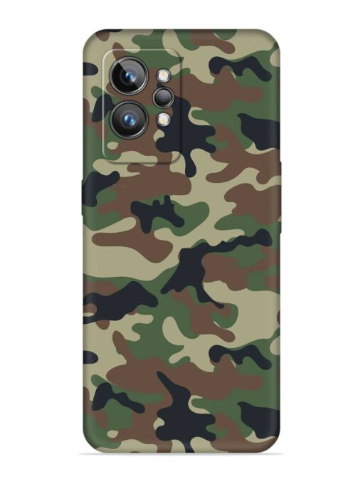 Army Military Camouflage Dark Green Embossed Soft Silicone Case for Realme Gt 2 Pro Zapvi