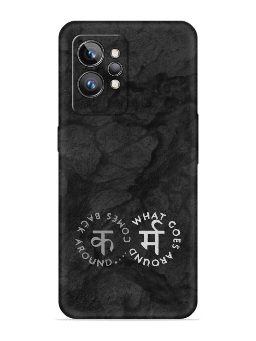 Karma Hindi Word Embossed Soft Silicone Case for Realme Gt 2 Pro Zapvi