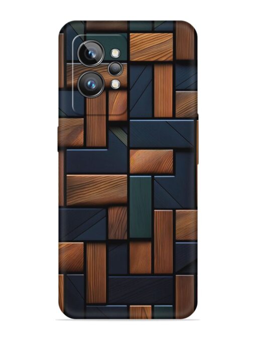 Wooden Background Cubes Embossed Soft Silicone Case for Realme Gt 2 Pro Zapvi