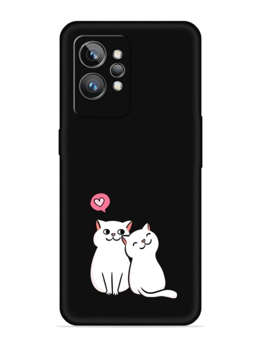 Cute Loving Cats Embossed Soft Silicone Case for Realme Gt 2 Pro Zapvi