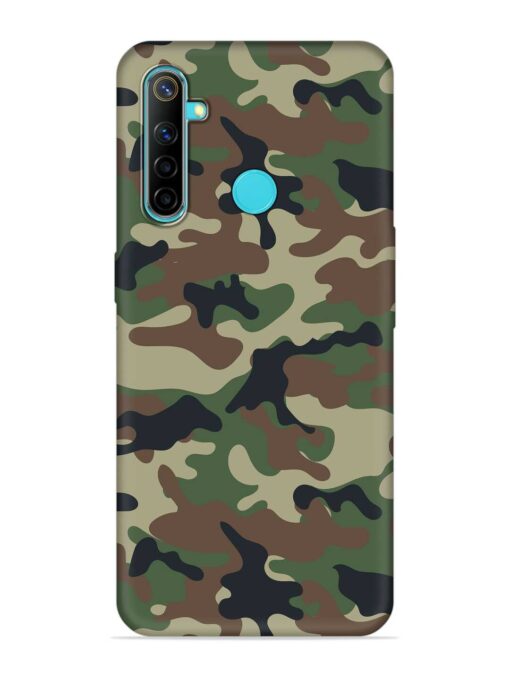 Army Military Camouflage Dark Green Embossed Soft Silicone Case for Realme Narzo 10 Zapvi