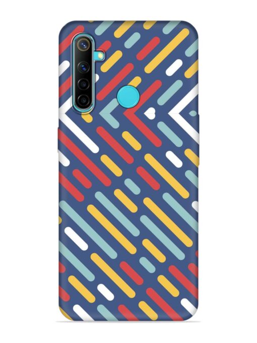 Colored Lines Embossed Soft Silicone Case for Realme Narzo 10 Zapvi