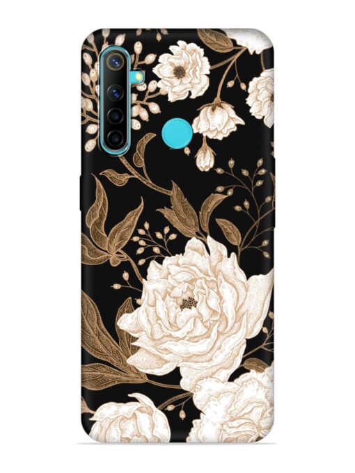 Peonies Roses Floral Embossed Soft Silicone Case for Realme Narzo 10 Zapvi