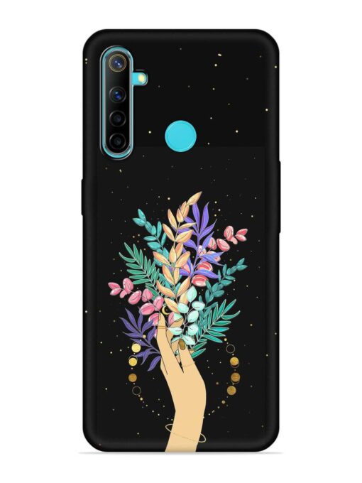 Flower On Hand Embossed Soft Silicone Case for Realme Narzo 10 Zapvi