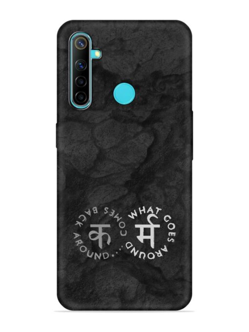 Karma Hindi Word Embossed Soft Silicone Case for Realme Narzo 10 Zapvi