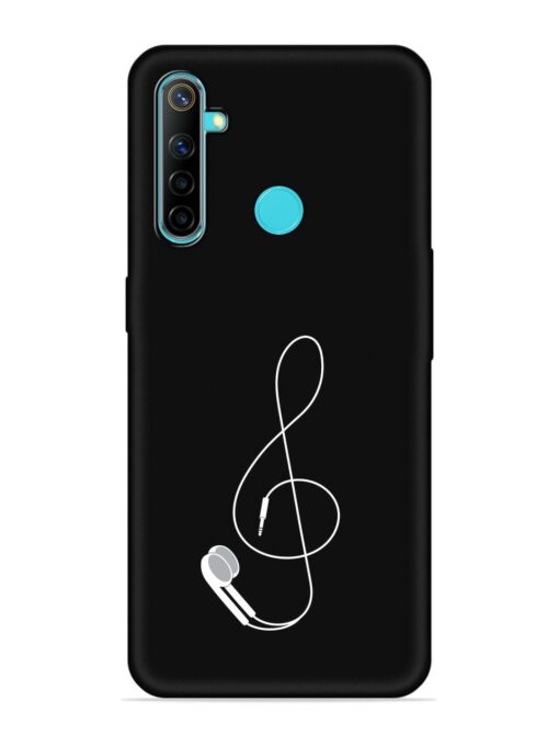 Music Earphone Vector Embossed Soft Silicone Case for Realme Narzo 10 Zapvi