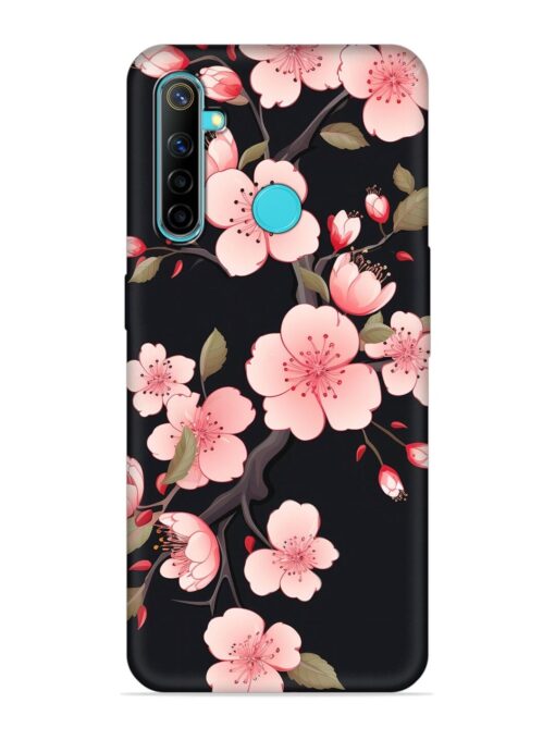 Cherry Blossom Embossed Soft Silicone Case for Realme Narzo 10 Zapvi