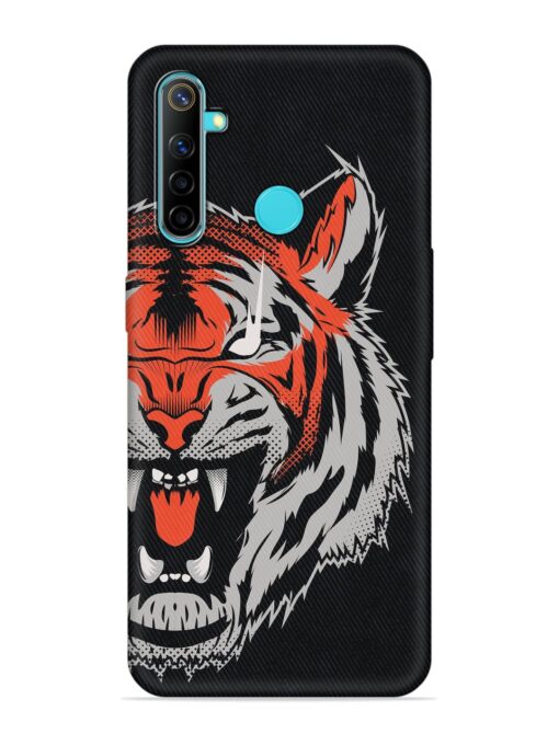 Tiger Aggression Embossed Soft Silicone Case for Realme Narzo 10 Zapvi