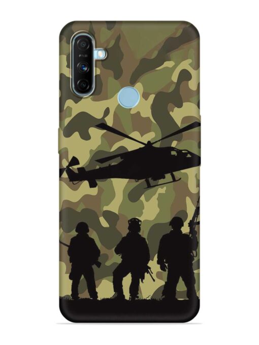 Army Heros Embossed Soft Silicone Case for Realme Narzo 20A Zapvi