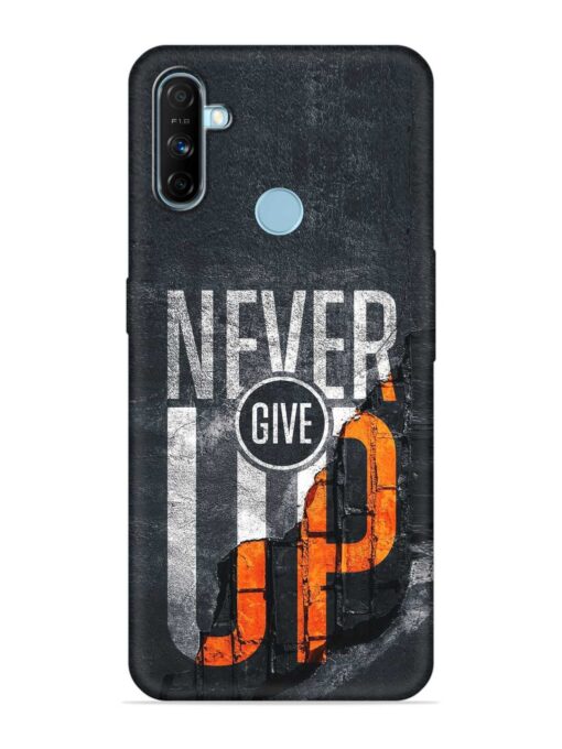 Never Give Up Embossed Soft Silicone Case for Realme Narzo 20A Zapvi