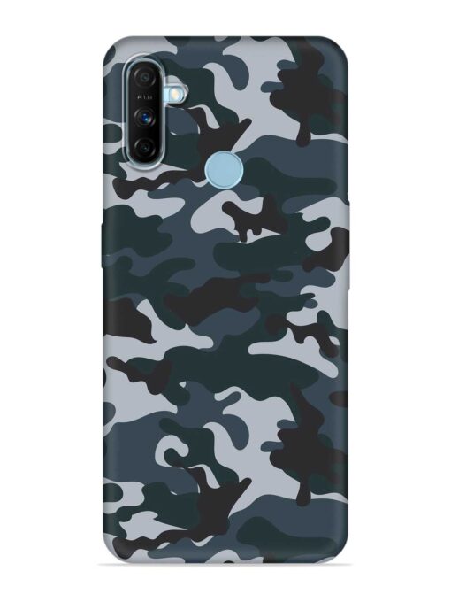 Dark Blue Army Military Art Embossed Soft Silicone Case for Realme Narzo 20A Zapvi