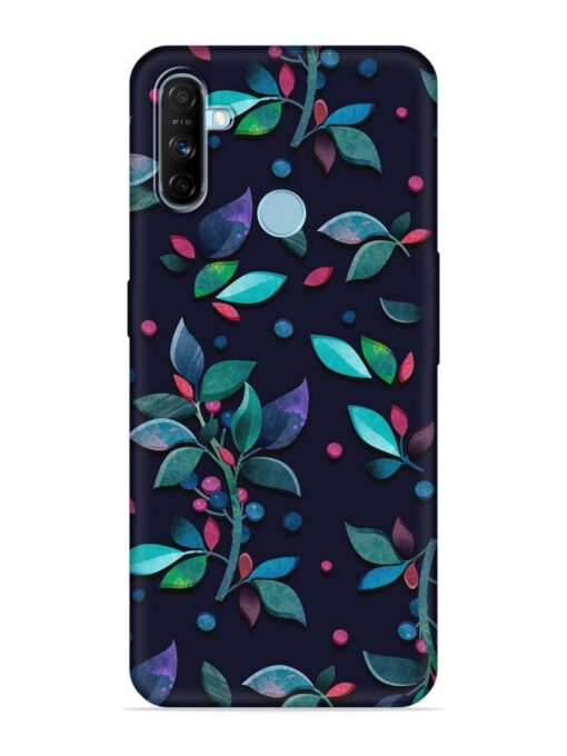 Decorative Watercolor Flower Embossed Soft Silicone Case for Realme Narzo 20A Zapvi