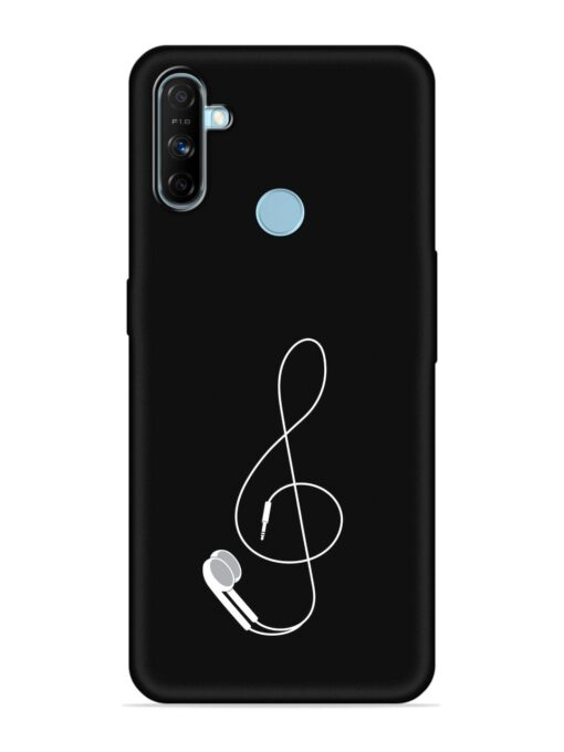 Music Earphone Vector Embossed Soft Silicone Case for Realme Narzo 20A Zapvi