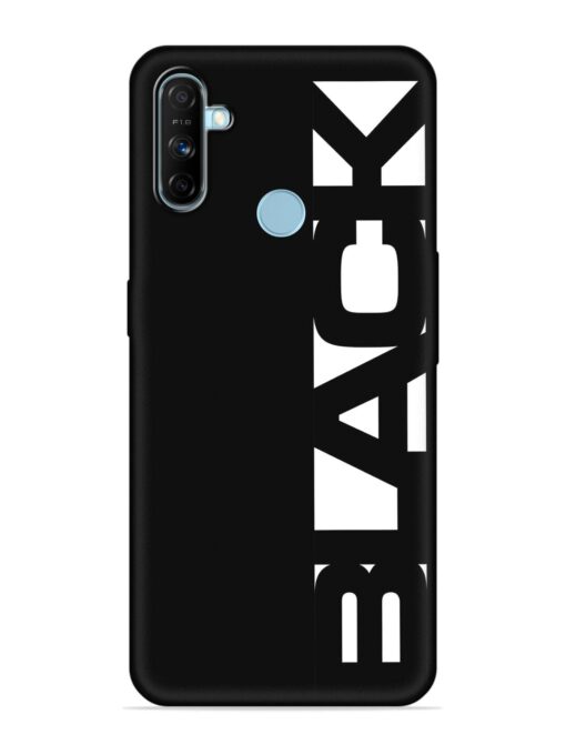 Black Typo Embossed Soft Silicone Case for Realme Narzo 20A Zapvi