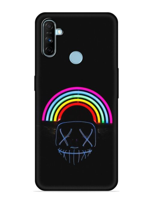 Mask Rainbow Embossed Soft Silicone Case for Realme Narzo 20A Zapvi