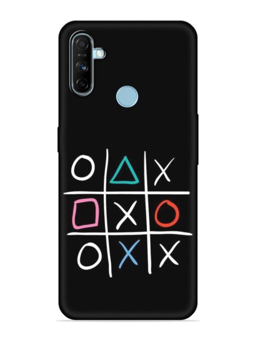 Super Neon Tic-Tac-Toe Embossed Soft Silicone Case for Realme Narzo 20A Zapvi