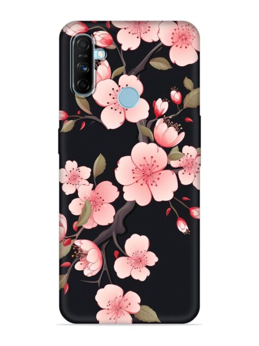 Cherry Blossom Embossed Soft Silicone Case for Realme Narzo 20A Zapvi