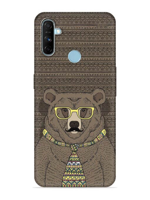 Grizzly Bear Embossed Soft Silicone Case for Realme Narzo 20A Zapvi