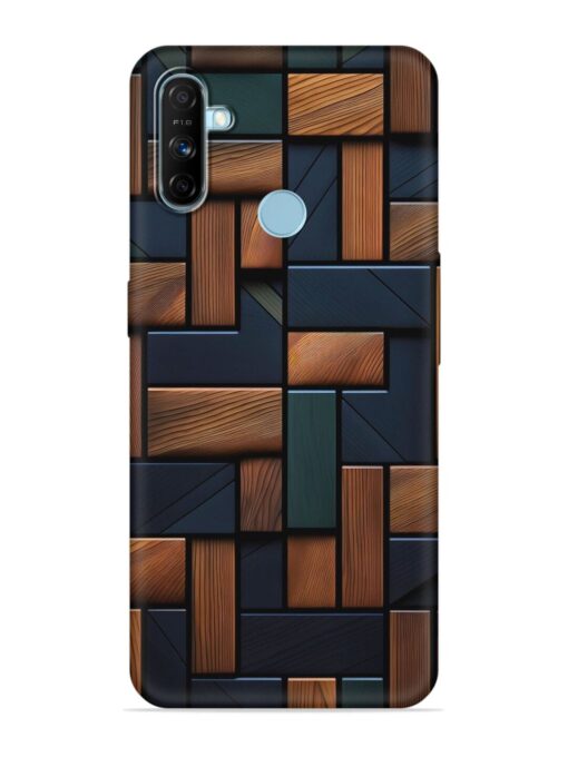 Wooden Background Cubes Embossed Soft Silicone Case for Realme Narzo 20A Zapvi