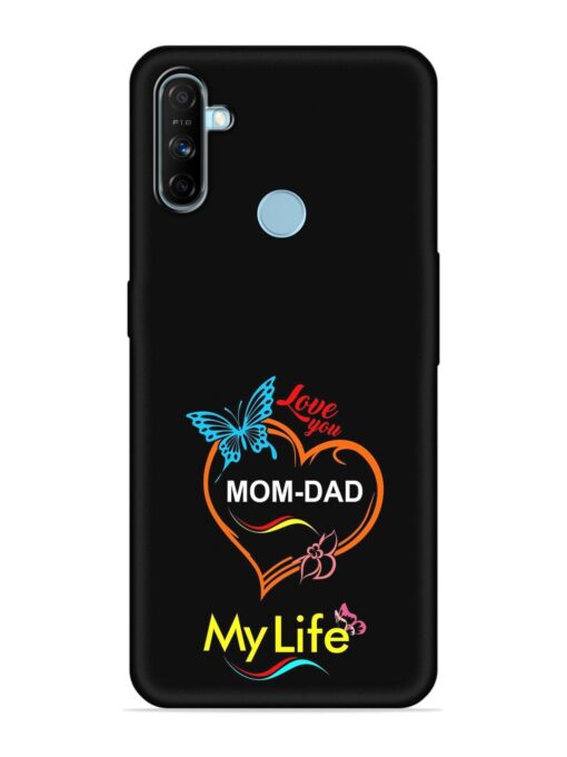 Love You Mom Dad Embossed Soft Silicone Case for Realme Narzo 20A Zapvi