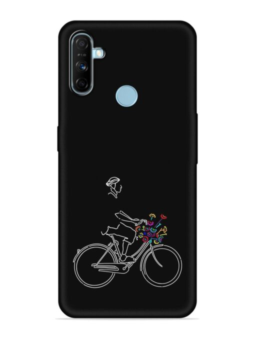 Minimalist Cycle Art Embossed Soft Silicone Case for Realme Narzo 20A Zapvi