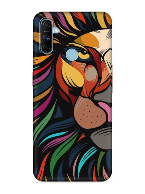 Trippy Lion Art Embossed Soft Silicone Case for Realme Narzo 20A Zapvi