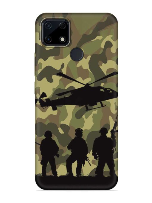 Army Heros Embossed Soft Silicone Case for Realme Narzo 30A Zapvi