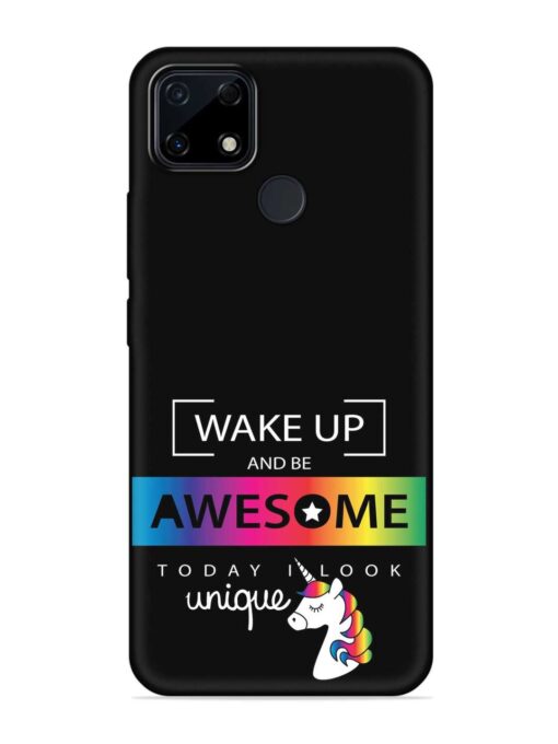 Inspirational Quote Unicorn Embossed Soft Silicone Case for Realme Narzo 30A Zapvi