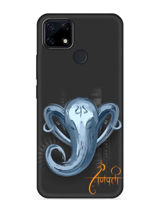 Illustration Lord Ganpati Embossed Soft Silicone Case for Realme Narzo 30A Zapvi