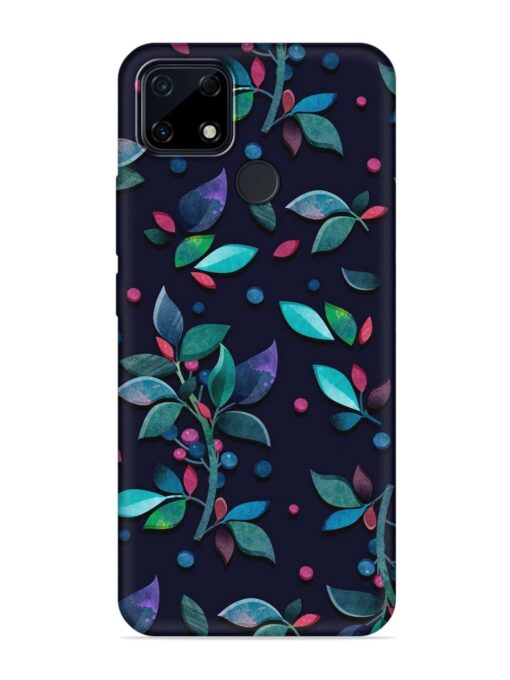 Decorative Watercolor Flower Embossed Soft Silicone Case for Realme Narzo 30A Zapvi