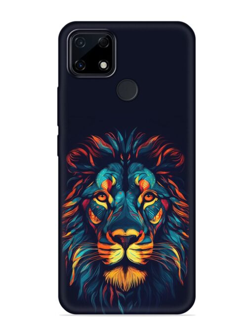 Colorful Lion Embossed Soft Silicone Case for Realme Narzo 30A Zapvi