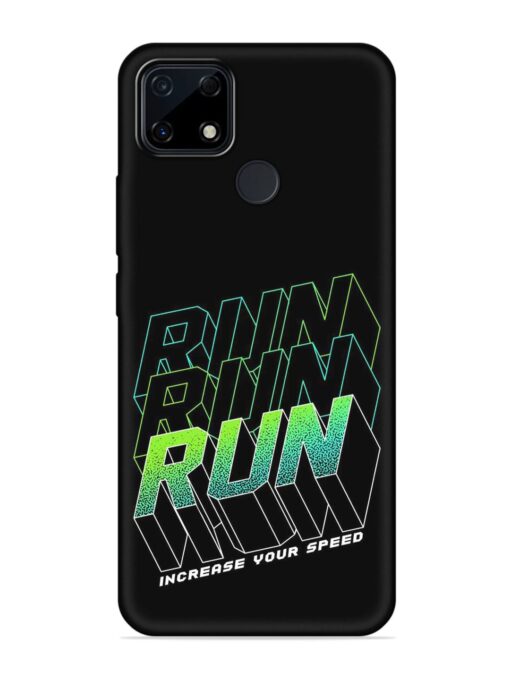 Run Embossed Soft Silicone Case for Realme Narzo 30A Zapvi