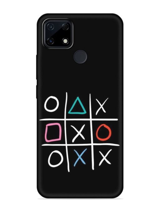 Super Neon Tic-Tac-Toe Embossed Soft Silicone Case for Realme Narzo 30A Zapvi