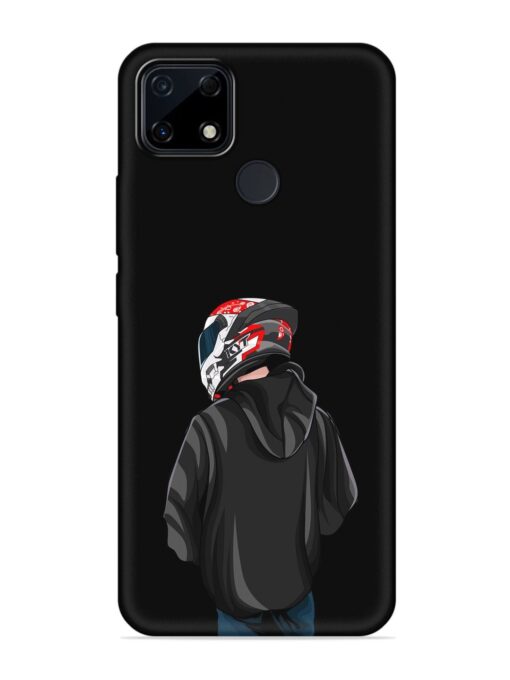 Motorcycle Rider Embossed Soft Silicone Case for Realme Narzo 30A Zapvi