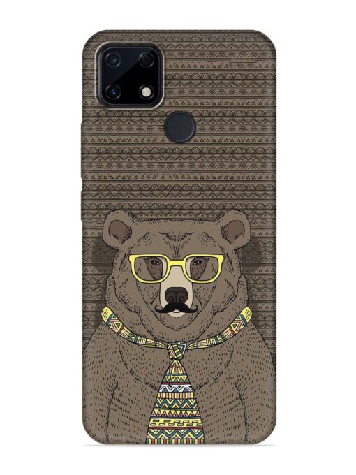 Grizzly Bear Embossed Soft Silicone Case for Realme Narzo 30A Zapvi