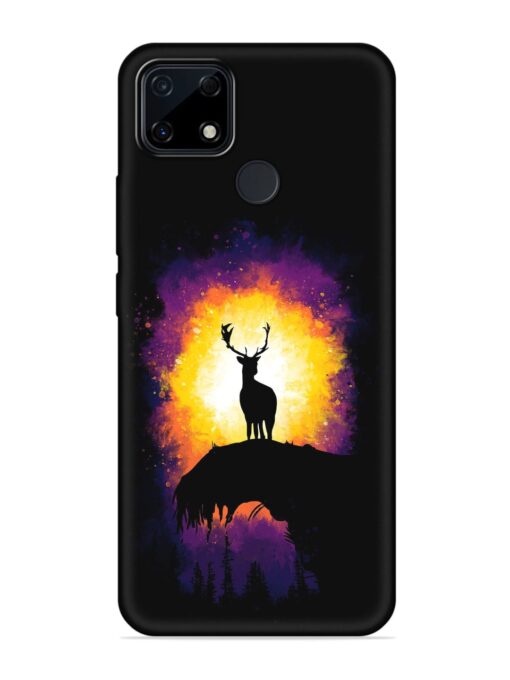 Elk Animal Art Embossed Soft Silicone Case for Realme Narzo 30A Zapvi