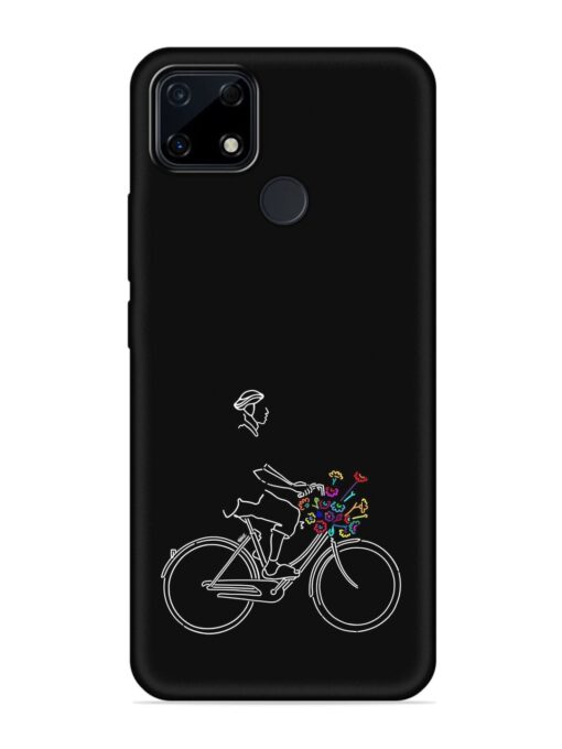 Minimalist Cycle Art Embossed Soft Silicone Case for Realme Narzo 30A Zapvi